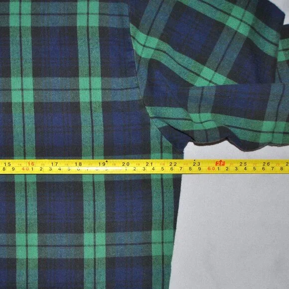 Vintage Limited Jeans Plaid Shirt Size Small Flannel Button Down w/ Hood - Picture 6 of 7